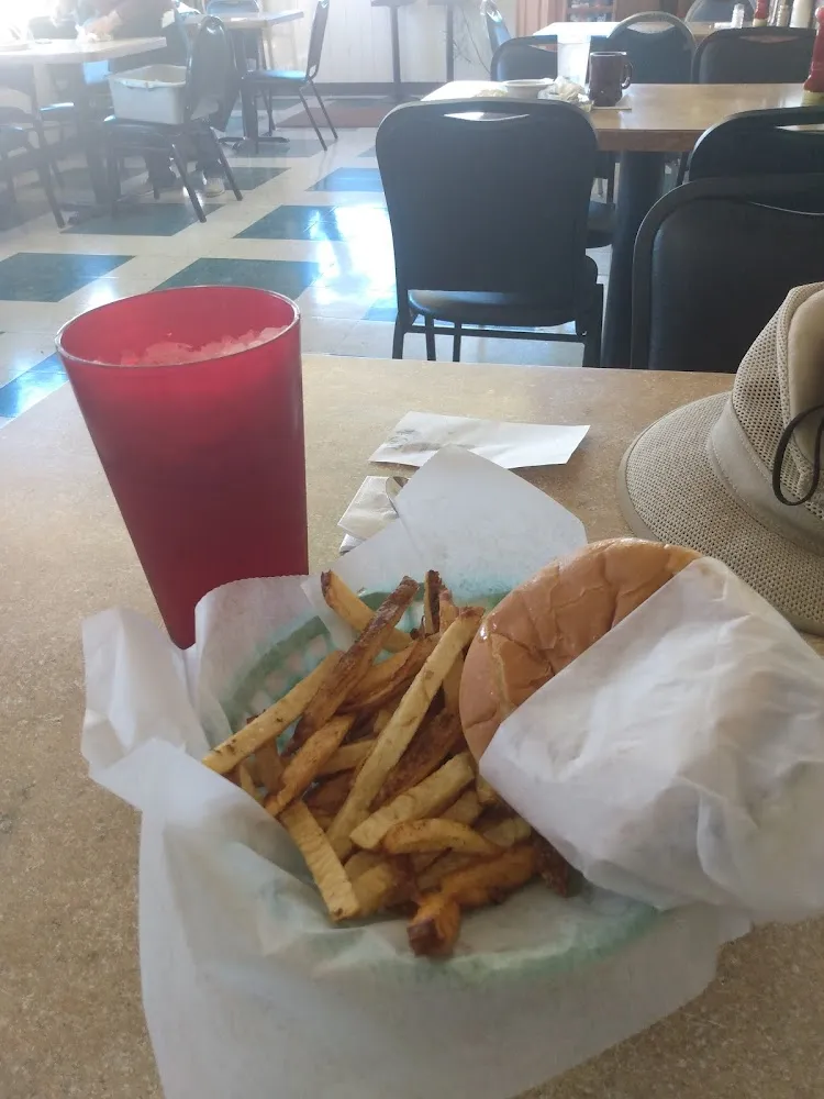 Plain Hamburger with Fries